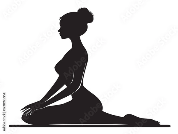 Obraz Spa silhouette icon vector illustration solid black symbol for self care day