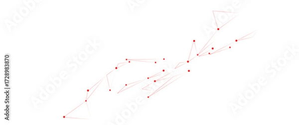 Fototapeta Abstract white, red digital technology futuristic communication high tech concept background. global network technology concept.