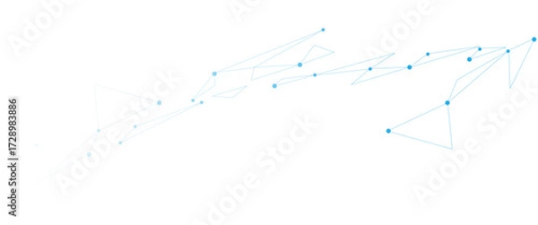 Fototapeta Abstract white, blue digital technology futuristic communication high tech concept background. global network technology concept.