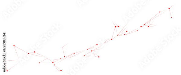 Fototapeta Abstract white, red digital technology futuristic communication high tech concept background. global network technology concept.