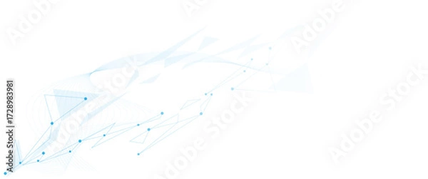 Fototapeta Abstract white, blue digital technology futuristic communication high tech concept background. global network technology concept.