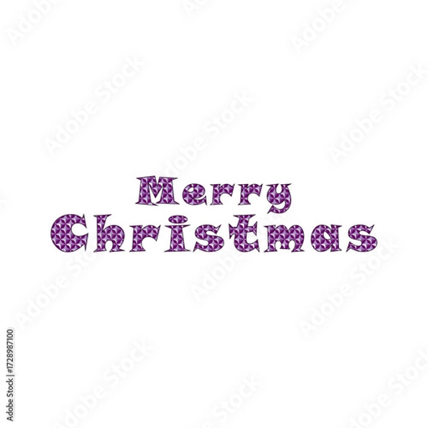 Obraz Elegant Merry Christmas Typography with Purple Patterned