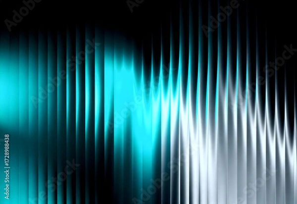 Obraz Turquoise and Black Vertical Abstract Light Pattern
