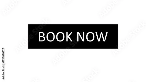 Obraz Book Now Black Banner isolated on white background