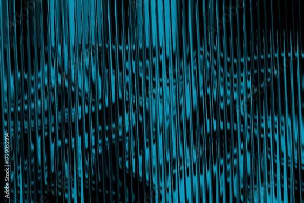 Fototapeta Abstract vertical lines with a dark blue and black background, creating a textured and futuristic digital art effect