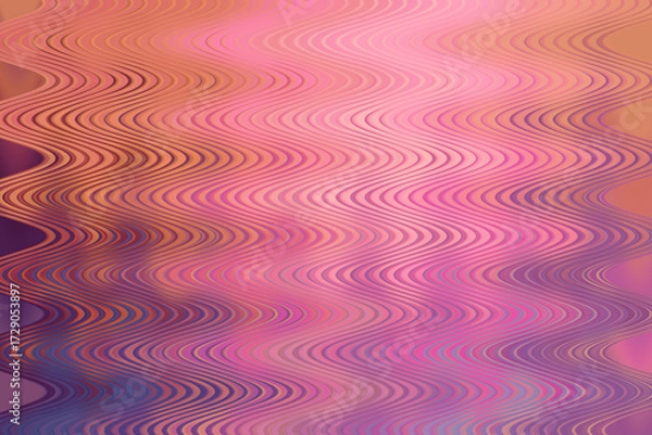 Fototapeta Soft pink and orange abstract wavy pattern with hints of purple and blue, featuring a blurred gradient and a textured, flowing design