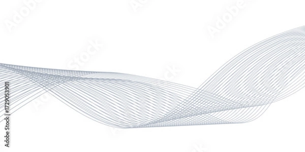 Fototapeta Elegant black wave line pattern with curved abstract,  digital futuristic technology concept banner background, abstract black wave with futuristic line art isolated banner design.