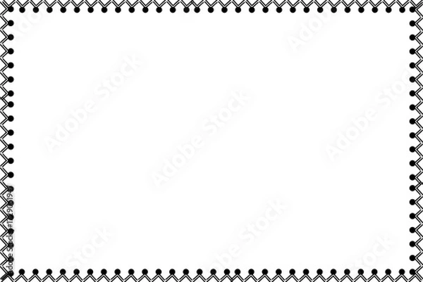 Fototapeta Simple Frame, Border Frame, Unique Photo Frame with White Background, Unique Black Frame, Unique Frame