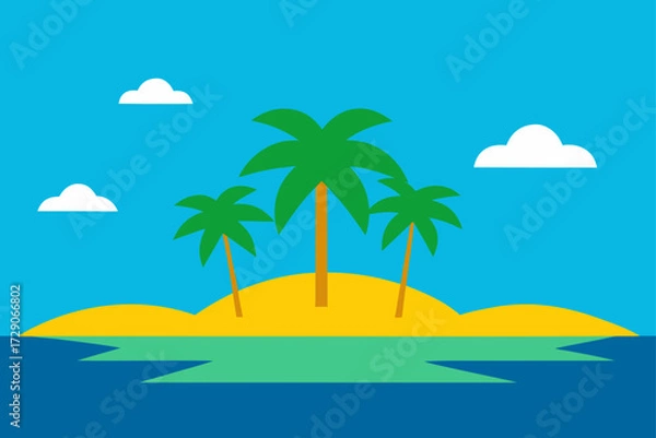 Obraz palm trees on the beach