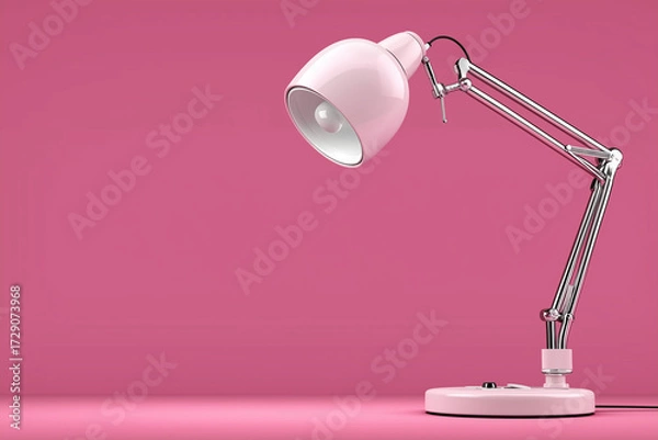 Obraz pink lamp isolated on white