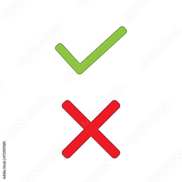 Obraz Right and Wrong icon art