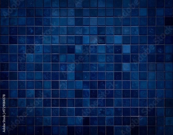 Fototapeta Dark blue square tiles
