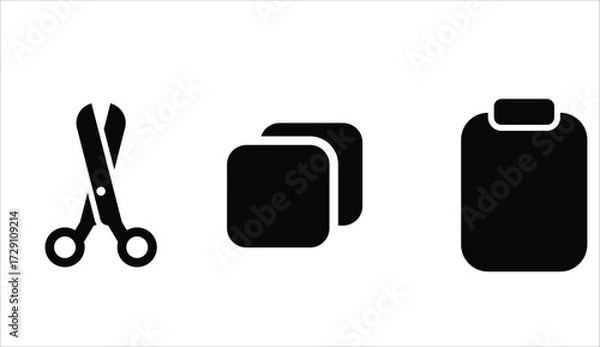 Fototapeta Copy, Cut, Paste Icons vector eps10.