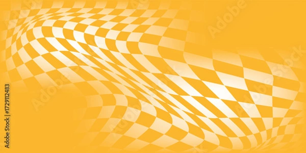 Obraz Checkered background with distorted squares. modern illustration