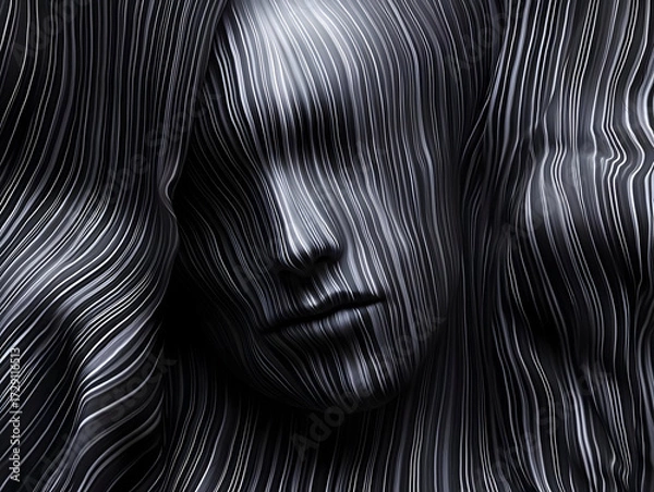 Obraz Abstract Digital Art Portrait Of Woman