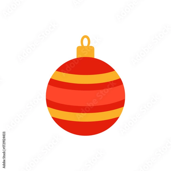 Fototapeta Vector art of a Christmas ornaments ball