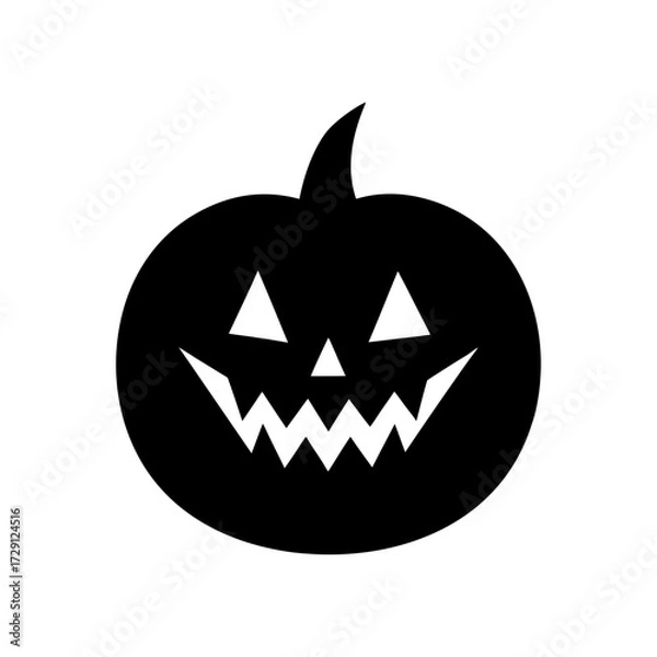 Fototapeta Vector silhouettes of a creepy pumpking
