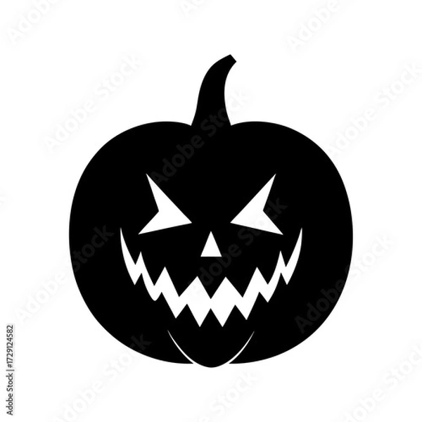 Fototapeta Vector silhouettes of a large pumpkin