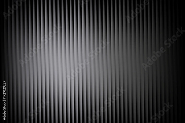 Fototapeta Abstract dark background with vertical ribbed texture and subtle lighting effects