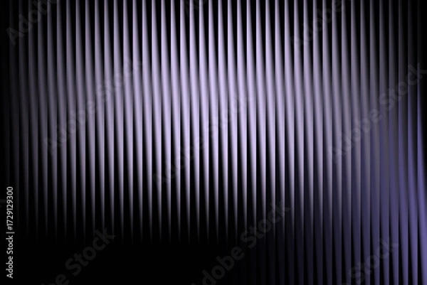 Fototapeta Abstract background with vertical ribbed texture and purple light accents