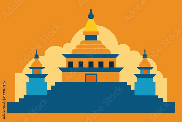 Obraz vector illustration of a temple