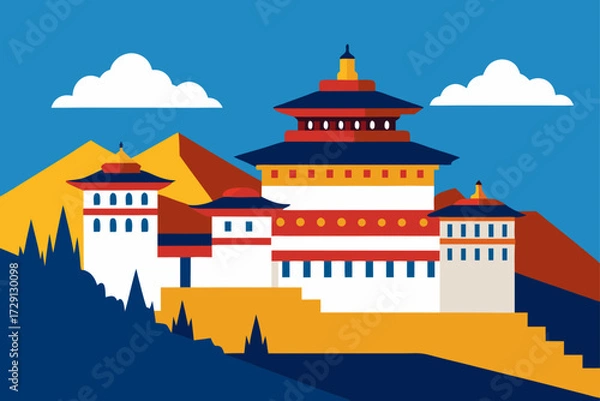 Obraz castle in the mountains