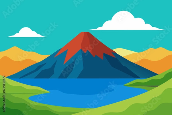 Obraz mountain landscape vector illustration