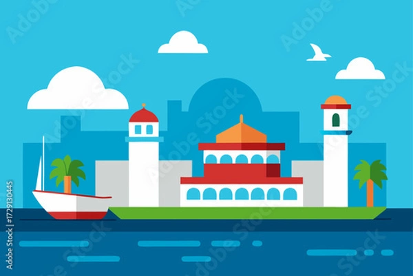 Obraz vector illustration of a mosque