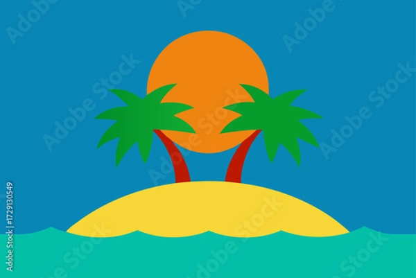 Obraz tropical island with palms