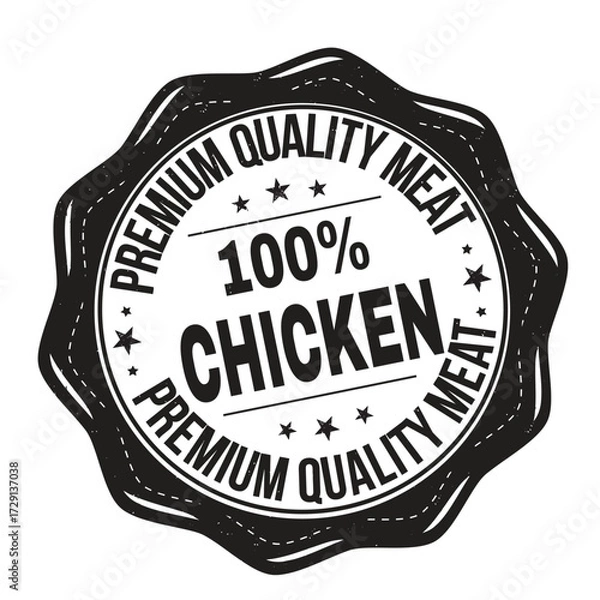 Obraz 100% Chicken Meat grunge rubber stamp