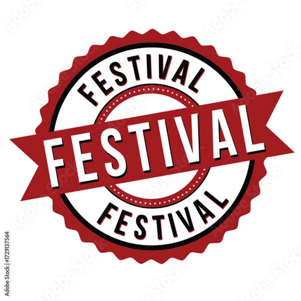 Obraz Festival label or stamp