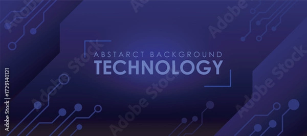 Obraz abstract technology blue background