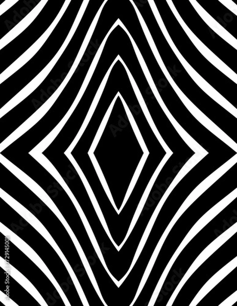 Fototapeta black and white abstract background pattern wallpaper seamless motion movement line art .
