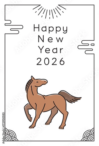 Obraz 年賀状テンプレート（2026年）