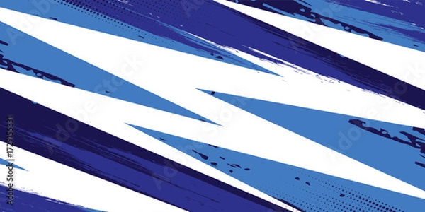 Obraz Vibrant Blue and Purple Brush Texture Halftone Effect Grunge Sports Background for Dynamic Banner or Poster Design with Energetic and Active Atmosphere
