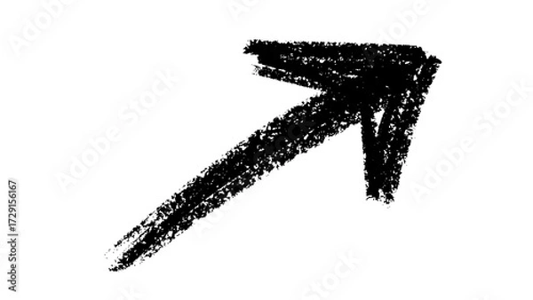 Fototapeta Crayon texture right arrow shape