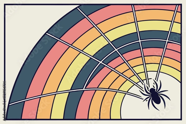 Fototapeta -op-art-rainbow-grid---optical-abstract-design-.eps