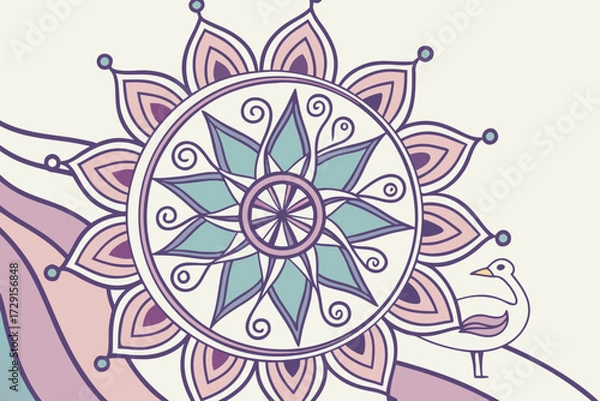 Fototapeta -mystical-mandala-glow---colorful-abstract-ornamen.eps