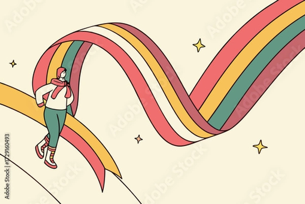 Fototapeta -color-twist-ribbon---3d-abstract-flow-vector-.eps