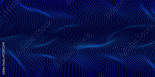 Fototapeta line geometric abstract Curves twisted into waves