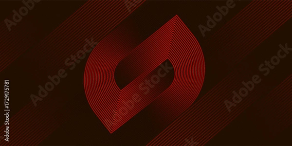 Fototapeta line geometric abstract Curves twisted into waves
