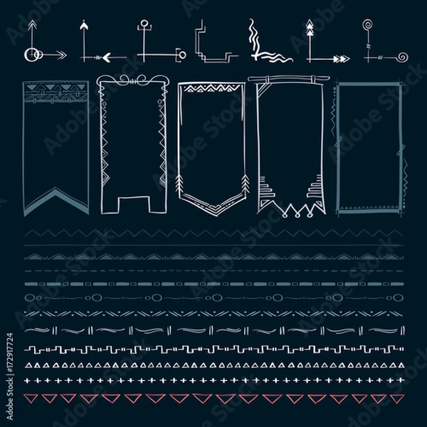 Fototapeta Boho style doodle vector