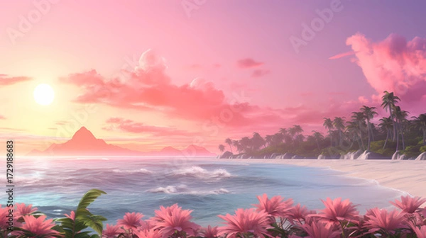 Fototapeta Blushing Horizon Harmony background design
