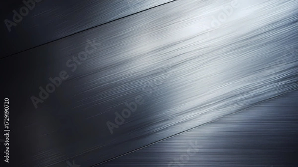 Fototapeta Brushed Metal Surface with Subtle Light Reflections