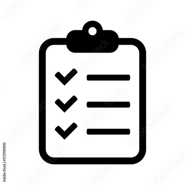 Fototapeta Clipboard icon symbol for web site and app design.