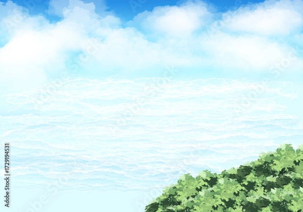 Obraz landscape with blue sky and clouds