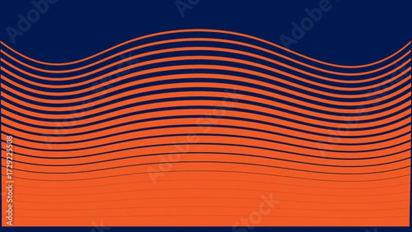 Fototapeta Abstract Orange and Blue Wave Pattern