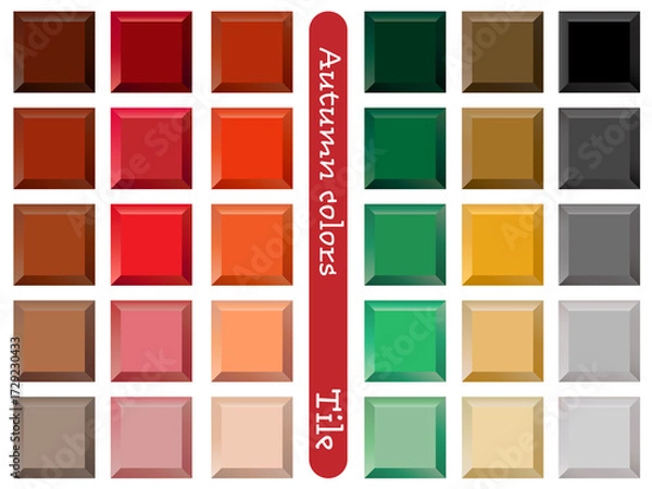 Fototapeta タイル■素材セット（秋色）