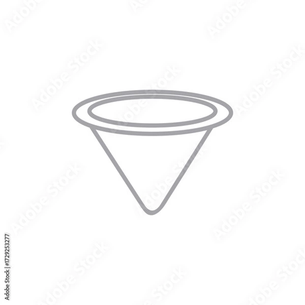 Fototapeta Minimalist Coffee Filter Icon Simple Design for Brewing Essentials and Cafe Concepts with Subtle Depth of Field