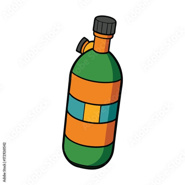 Fototapeta A paintball bottle is a sturdy, high-pressure container that stores compressed air or CO₂, powering paintball markers for consistent shots during fast-paced gameplay.
